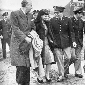 Mary Churchill christens a new bomber, 1944