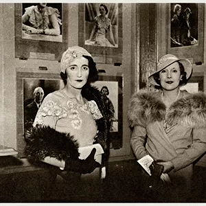 Mary Cunningham-Reid & Barbara Cartland at Peter North exhib