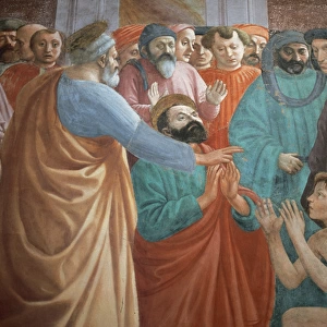 Masaccio (1401-1428). Resurrection of the Son of Theophilus