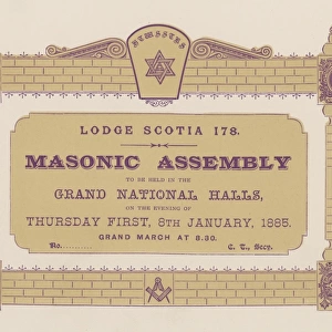 Masonic Ticket / Glasgow