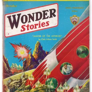 Master of the Asteroid, Wonder Stories Scifi Magazine Cover