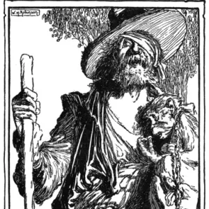 Master Peter from Don Quixote, by William Heath Robinson