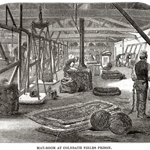 Mat-making room at Coldbath Fields Prison