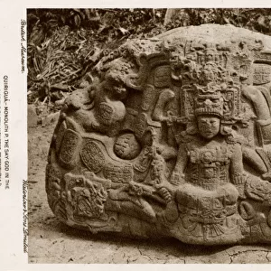 Mayan Monolith - Quirigua - Sky Xul in Jaws of a Monster