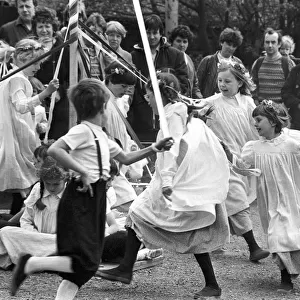 Maypole dancing Blists Hill, Shropshire -1