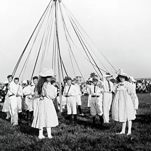 Maypole dancing early 1900s