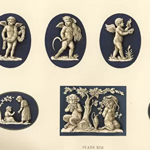 Medallions of Cupids and children