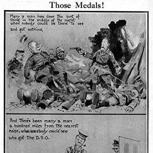 Those Medals! by Bruce Bairnsfather, WW1 cartoon