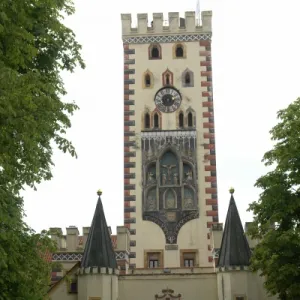 Medieval gate, Landsberg am Lech, Bavaria, Germany