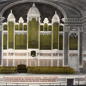 Memorial Organ, New City Hall, Portland, Maine, USA