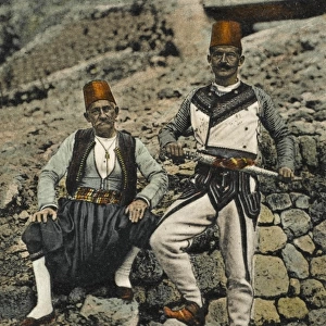 Two men in Albanian National Costume