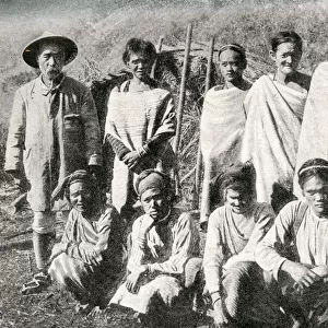 Men of the Atayal tribe, Formosa (Taiwan)