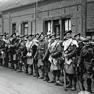 Men of the Black Watch near Western Front, WW1