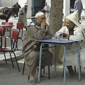 Two men in Djerba cafe