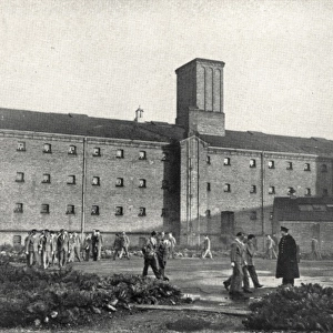 Men exercising, Wandsworth Prison, south west London