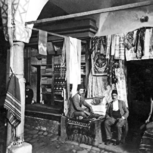 Men outside a Turkish bazaar