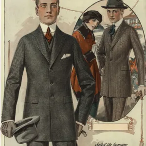 Mens conservative single-breasted suits from the 1920s