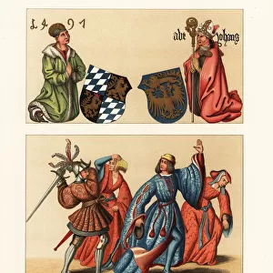 Mens costumes, late 15th century