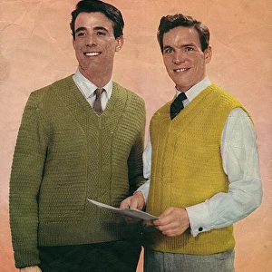 Mens knitwear pattern, 1950s