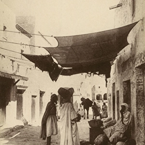 Merchant selling melons and watermelons, Ghardaia