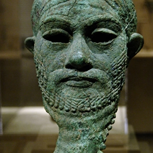 Mesopotamian art. Bust of a ruler, dated between 2300 and 20