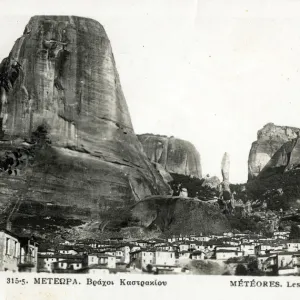 Meteora, Greece - The Village of Kastraki. Date: 1950