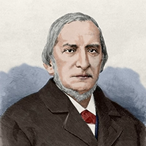 Miguel Colmeiro Penido (1816-1901). Engraving. Colored