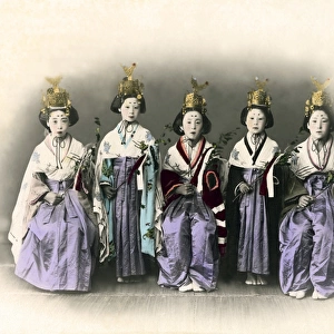 Miko, Shinto temple maidens, Japan