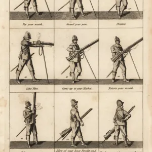 Military exercises of musketeers