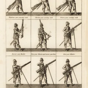 Military exercises of musketeers