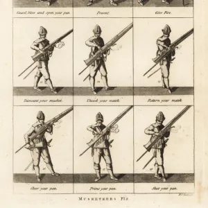 Military exercises of musketeers