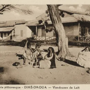 Milk vendors in Dire Dawa (Dire Daoua), Ethiopia