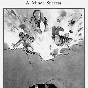 A Miner Success by Bruce Bairnsfather, WW1 cartoon