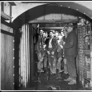 Miners in a Lift Shaft