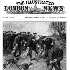 Miners racing whippets, Illustrated London News front cover