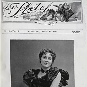 Miriam Clements, actress, studio portrait in corseted gown