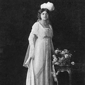 Miss Olwen Lloyd George in her court presentation gown