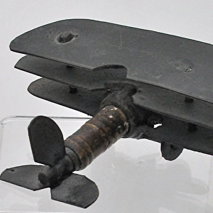 Model of triplane, sparkplug fuselage and metal wings, WW1
