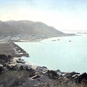 Moji harbour, Japan, circa 1880s