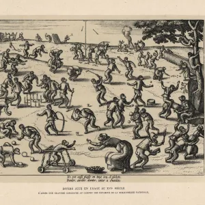 Monkeys playing golf, skittles, hoops, croquet