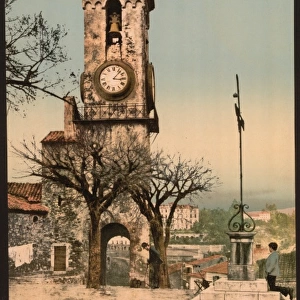 Mont Chevalier, the tower and calvary, Cannes, Riviera Mont
