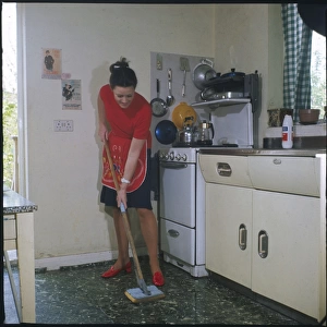 Mopping Kitchen Floor
