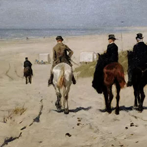 Morning Ride along the Beach, 1876, by Anton Mauve (1838-188