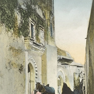 Morocco - Street alongside the Kasbah, Tangier