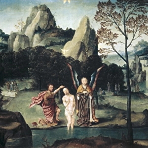 MOSTAERT, Gillis (1534-1598). Baptism of Jesus