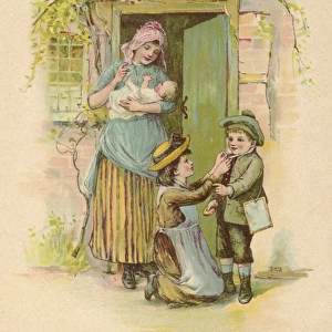 Mother / 3 Children 1890