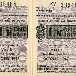 Two Motor Fuel Ration coupons in a booklet