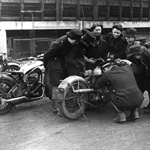 Motorcycle dispatch riders, New Cross, WW2