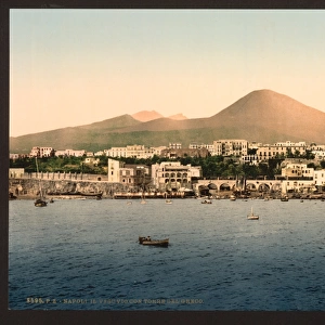 Mount Vesuvius, with Torre de Creco (i. e. Torre del Greco)