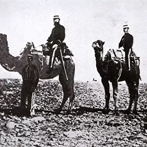 Mounted police troopers on camels, South Australia
